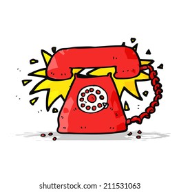 cartoon ringing telephone