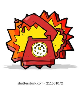 cartoon ringing telephone