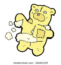 cartoon ripped teddy bear
