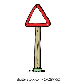 Cartoon Road Sign