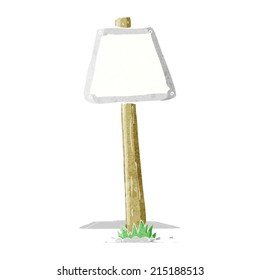 cartoon road sign