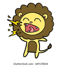 cartoon roaring lion