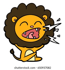 caricatura que ruge un león