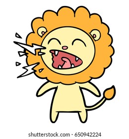 cartoon roaring lion