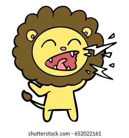 cartoon roaring lion