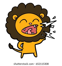 cartoon roaring lion