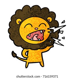 cartoon roaring lion