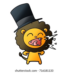 cartoon roaring lion
