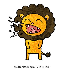 cartoon roaring lion