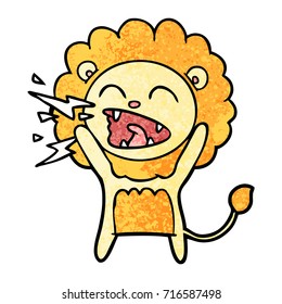 cartoon roaring lion
