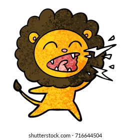 cartoon roaring lion