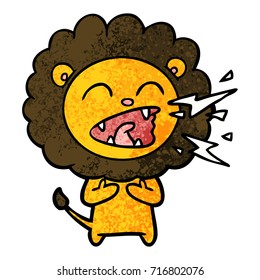 caricatura que ruge un león