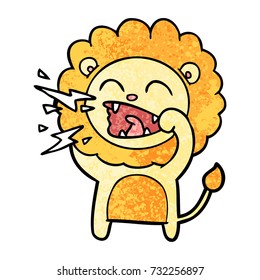 cartoon roaring lion