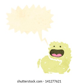 cartoon roaring monster