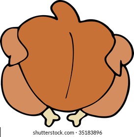 cartoon roasted chicken