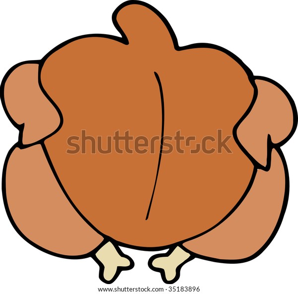 Cartoon Roasted Chicken Stock Vector (Royalty Free) 35183896