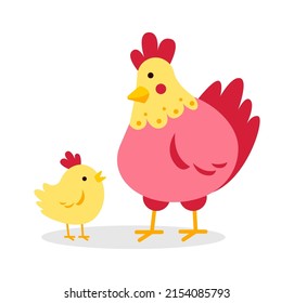 Pascua de caricatura con polluelo. Ilustración del vector