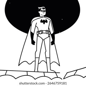 Desenho animado Robin Bird Silhouette Vetor Illustration  