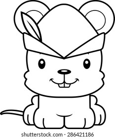 A cartoon Robin Hood mouse smiling.
