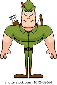 A cartoon Robin Hood smiling.
