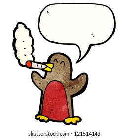 cartoon robin smoking cigar