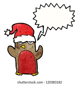 cartoon robin with speech bubble