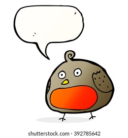 cartoon robin with speech bubble