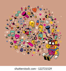 cartoon robot