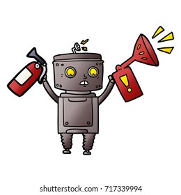 cartoon robot