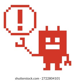 Cartoon Roboter ai chat Roboter mit 8-Bit-Hintergrund Spielzeug humanoid Ingenieur Business Automation cyborg pixel art.