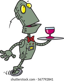 cartoon robot butler