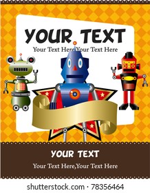 cartoon robot card