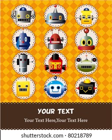 cartoon robot card