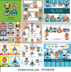 cartoon robot card