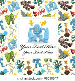 cartoon robot card
