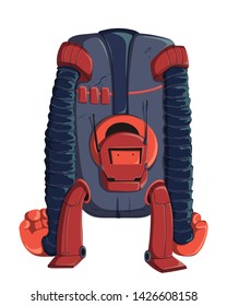 Cartoon robot character. Technology, future. Artificial intelligence design concept. Isolated on white background. Vector illustration