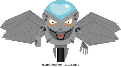 Cartoon robot ciber kid junior
