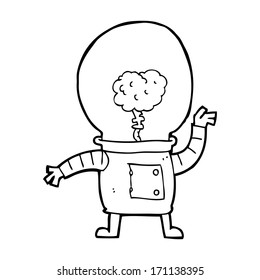 Cartoon-Roboter-Cyborg