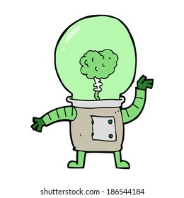 robot de dibujos animados cyborg