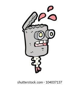 cabeza del robot de dibujos animados