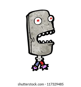 cartoon robot head