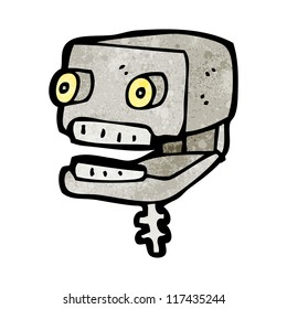 cartoon robot head