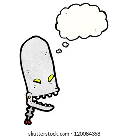 cabeza del robot de dibujos animados