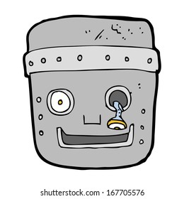 cartoon robot head
