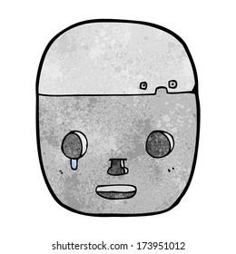 Karikaturroboterkopf