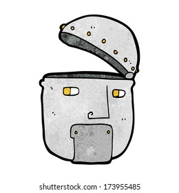 cabeza del robot de dibujos animados