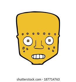 cabeza del robot de dibujos animados