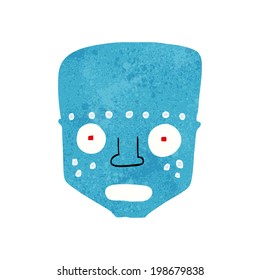 cabeza del robot de dibujos animados
