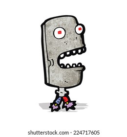 cabeza del robot de dibujos animados