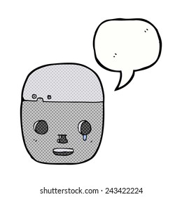 cartoon robot head